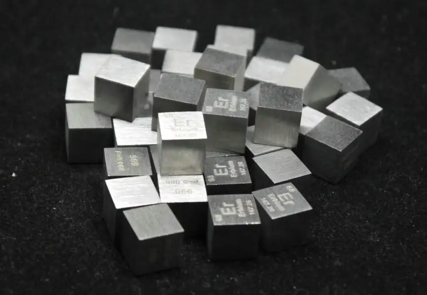 Pure 99.99% Er Erbium Cube Block набор металлических элементов из редкоземельного металла для
