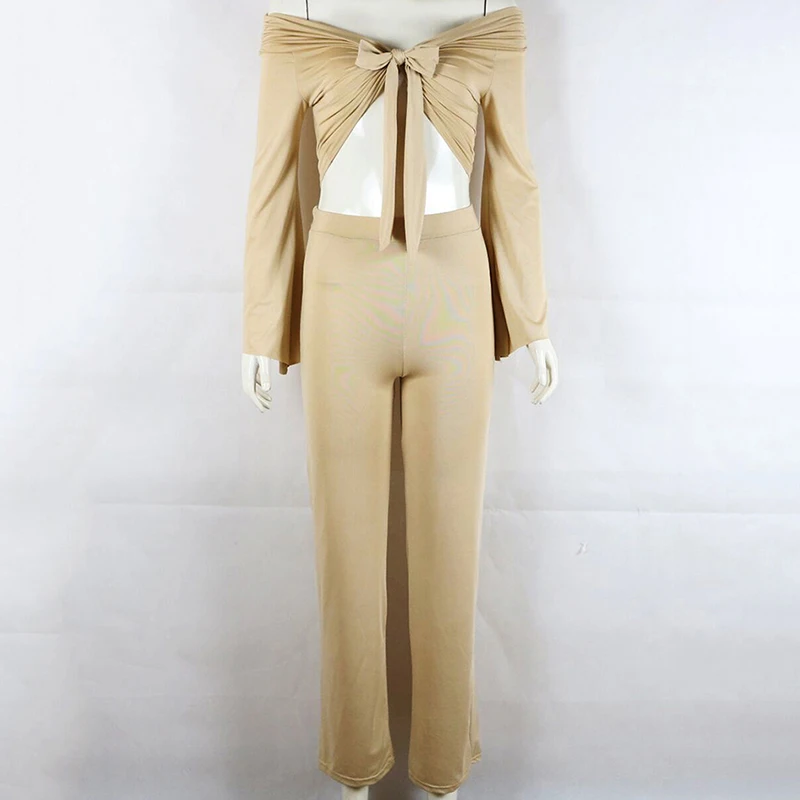 Новый стиль мода лето Для женщин пикантные короткие с бантом Топы + длинные