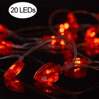 10203040leds love heart wedding led string fairy light room garden christmas party new year decoration lights holiday garland