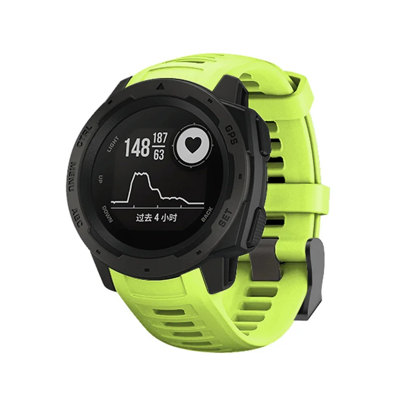 Зеленый Мода 22 мм спортивные часы силиконовый браслет ремешок для Garmin Instinct аксессуары - Цвет: Зеленый