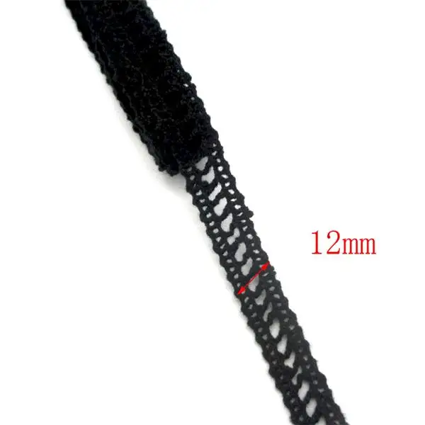Style 13 12mm 2y Lucia Crafts 2 ярдов/партия Черная кружевная лента для самодельного украшения одежды аксессуары для волос вышитая кружевная лента N0202 - Цвет: Style 13 12mm 2y