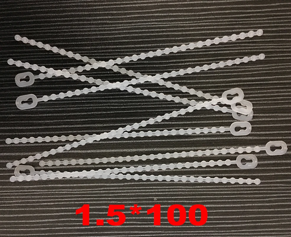 100 шт 1,5x100 1,5*100 Белая сеть проволока шарик узел мяч Нейлон Пластик Многоразовые разъемные молнии стяжки кабельные стяжки