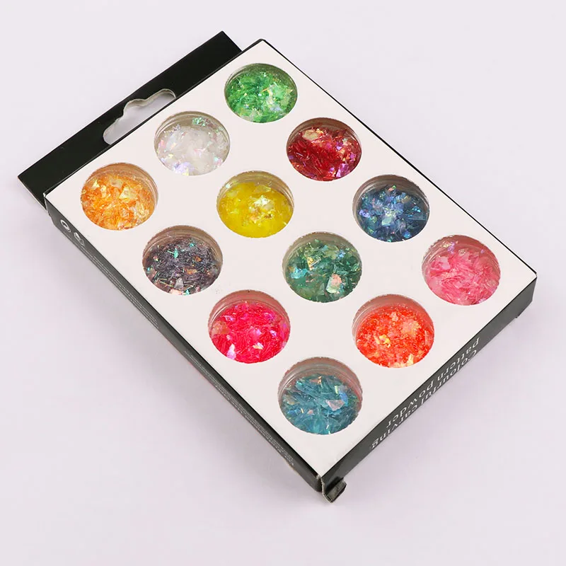 12 цветов/коробка случайные красочные ракушки конфеты неправильной бумаги