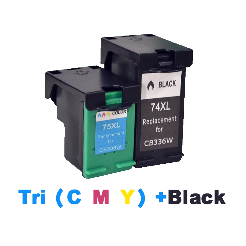 Для HP 74 XL 4 шт. XiongCai совместимый Фотофон 75 Photosmart C4200 C5200 Officejet J5780 C4280 C4345 C4380 C4385 |