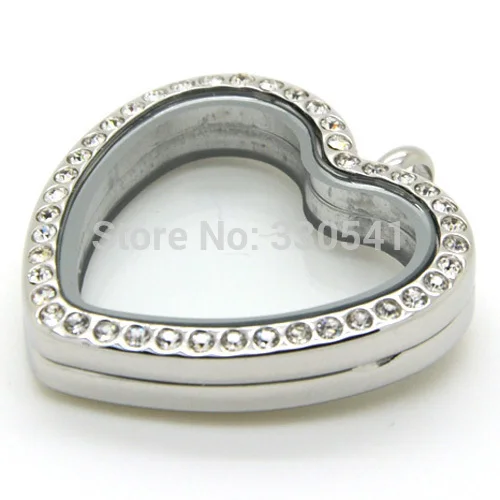 Новейший дизайн из нержавеющей стали Персиковое сердце стекло плавающий