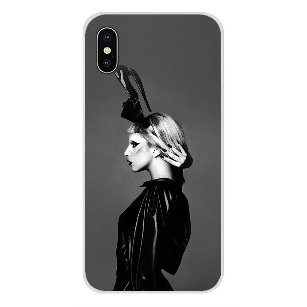 Для Apple iPhone X XR XS MAX 4 4S 5 5S 5C SE 6 6S 7 8 Plus ipod touch LADY GAGA музыкальные аксессуары чехлы для