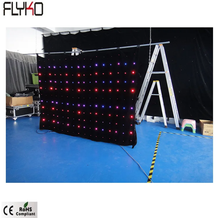 Китай xxx изображения светодиодные занавески дисплей детали P18cm 2x3m SD/PC контроллер