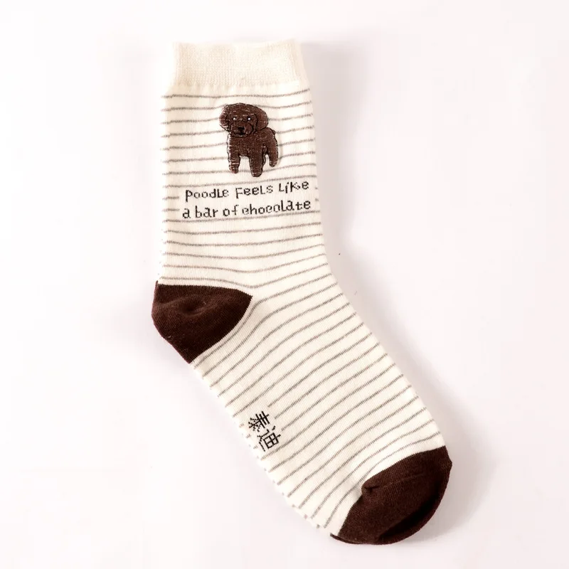 Милые женские носки с рисунками животных из мультфильмов хлопковые милые теплые