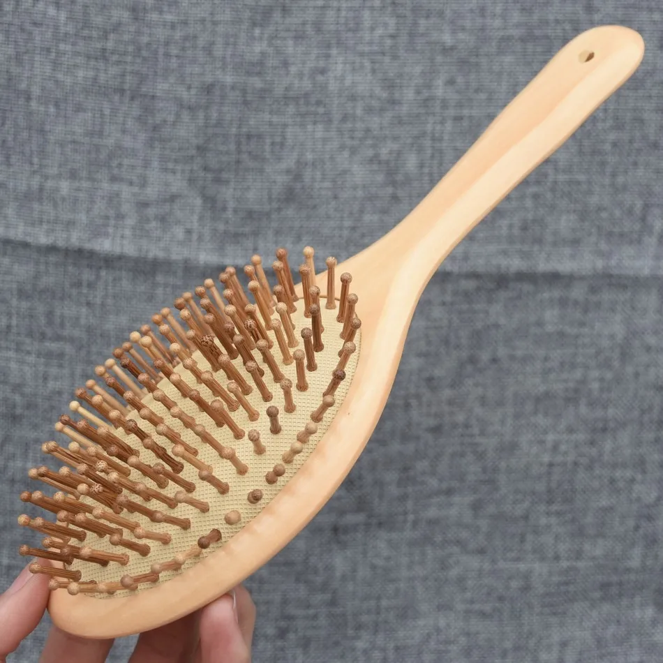 Антистатическая деревянная щетка J21 для массажа | Красота и здоровье