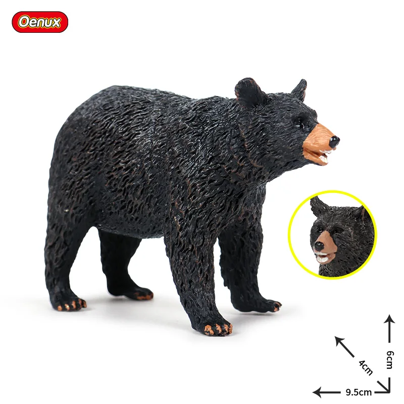 without box Oenux лес диких животных Лось медведь Крокодил Змея фигурка фигурки ферма свинья собака Модель ПВХ Коллекция игрушки для детей подарок - Color: without box