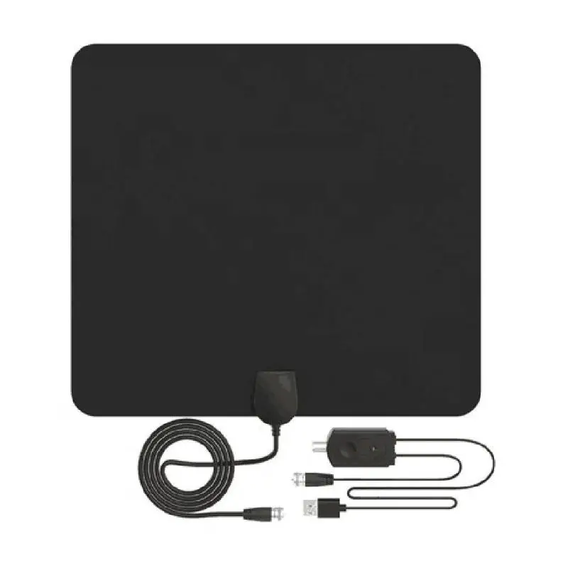 Black DVB-T цифровой 28dBi HDTV антенна 200 км Диапазон Крытый 1080P 4K коаксиальный кабель усиленный усилитель - Color: Black