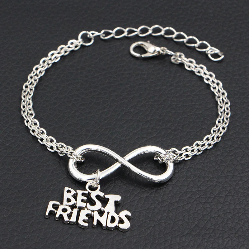 2020 новые лучшие друзья амулеты Браслеты античные серебро цвет DIY Ручная работа