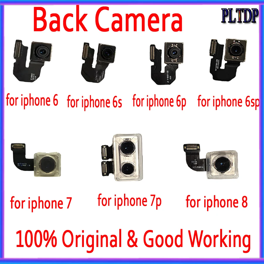 100% оригинальная задняя камера для iphone 6 6P 6S 6SP 7 7P 8 8P X XS XR с флэш-модулем большая |