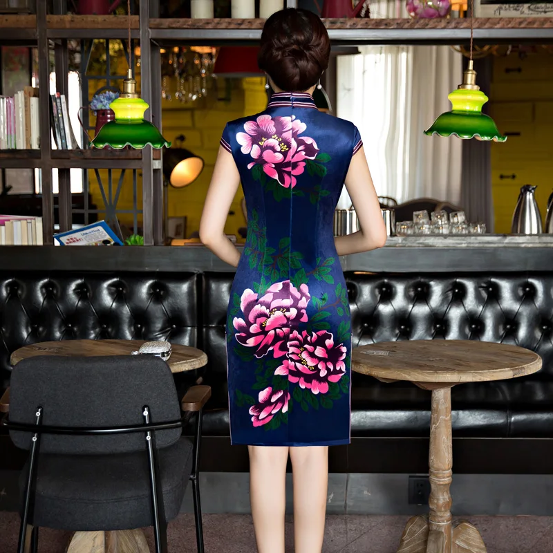 2017 Горячая Распродажа женское платье Qipao gambiered кантонское Марлевое длинное