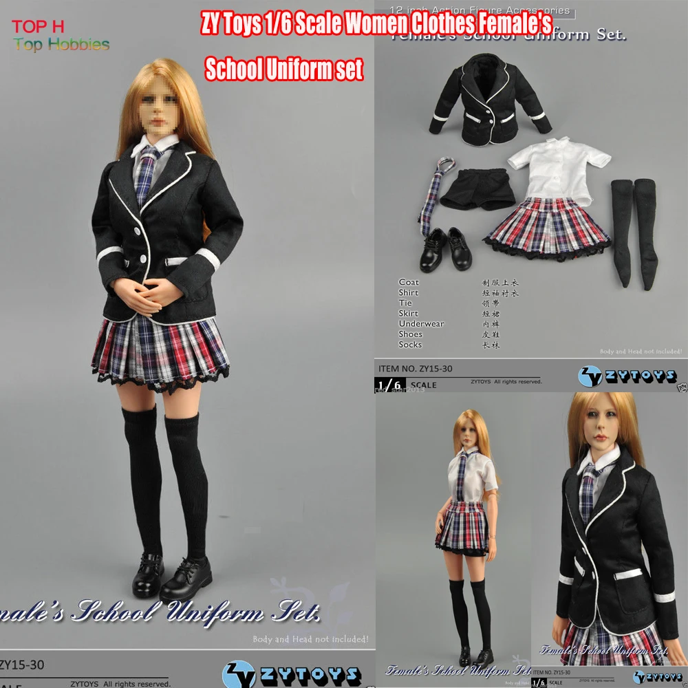 

ZY Toys 1/6 масштабная женская одежда Женский комплект школьной формы подходит для 12 "фигурки 15-30
