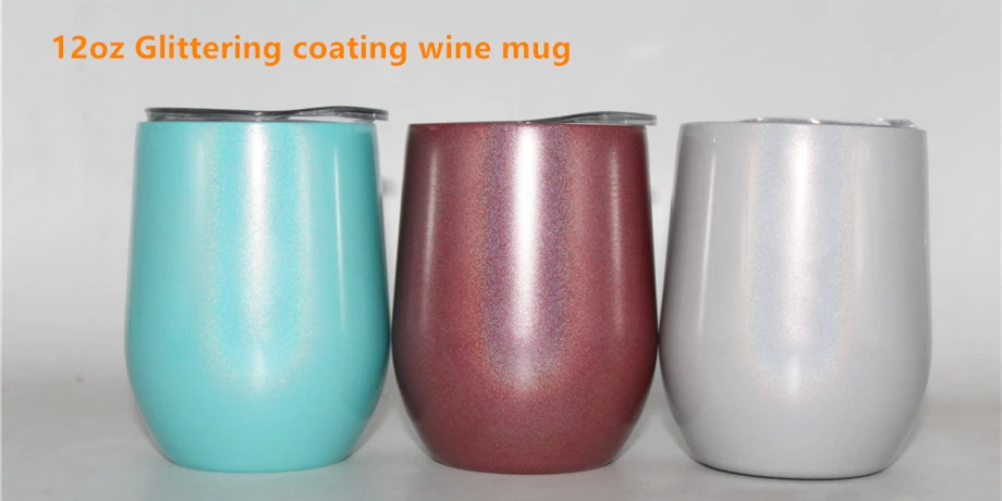 Новое поступление кружка для кофе 12 унций с блестящим покрытием вина и пива