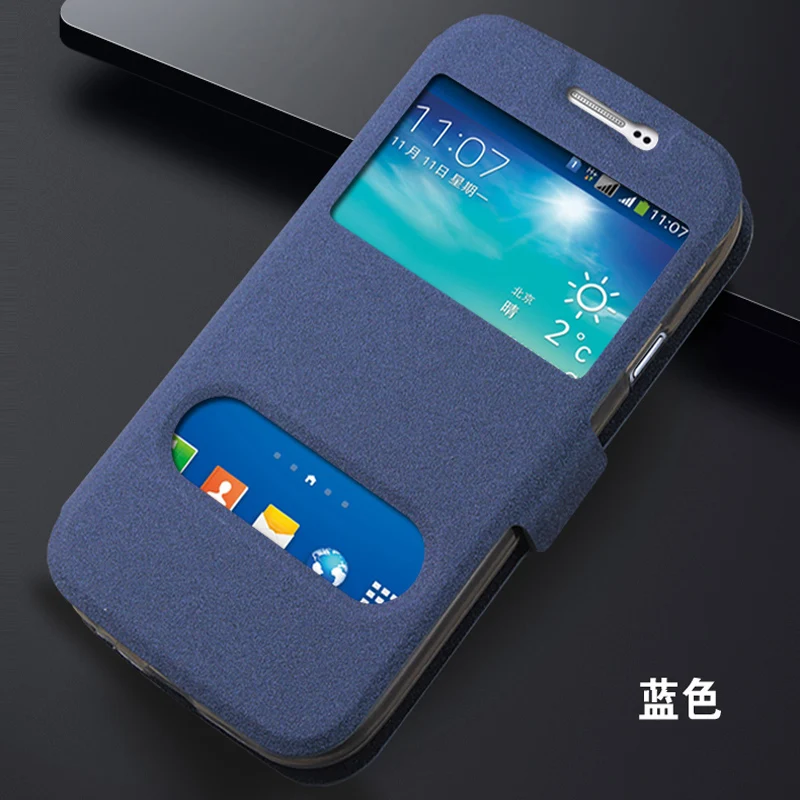5 0 дюймовый чехол с открытым окном для samsung i9082 i9082C i9118 i9128E i9128i i9168i i9060 кожаный