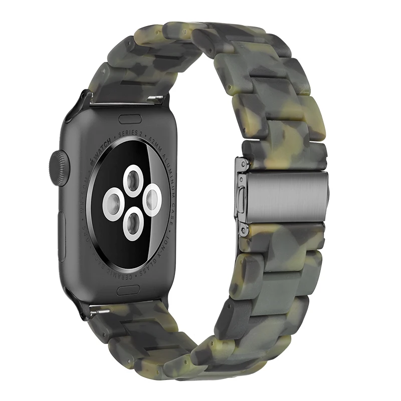 Ремешок из смолы для часов apple watch 4 44 38 iwatch 42 40 мм ремешок с пряжкой нержавеющей
