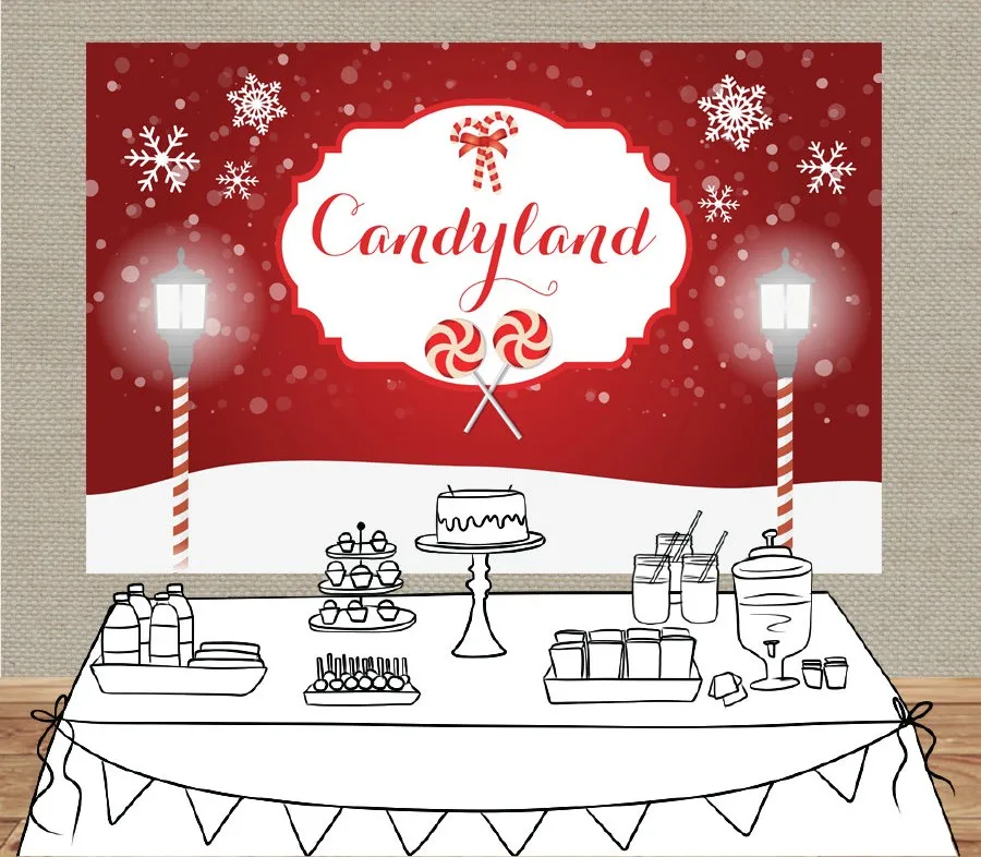 Фон для фотосъемки на заказ со снежинками и рождественской тематикой|Фон