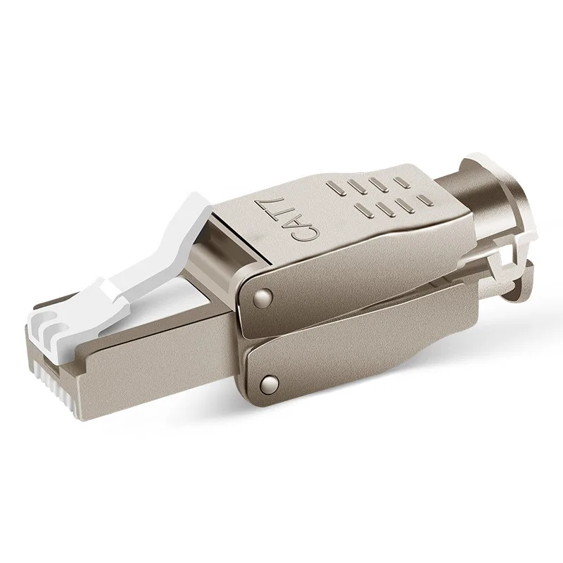 CAT7 экранированная кристаллическая головка FTP RJ45 разъем металлический сетевой