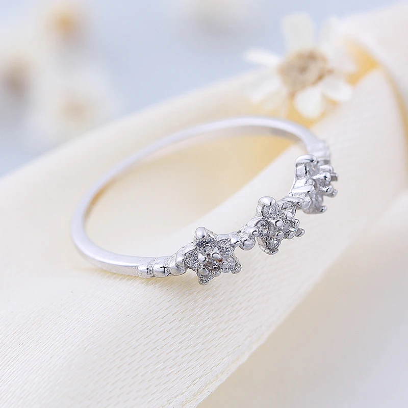 Оптовая Стерлингового Серебра 925 Кольца Для Женщин фантастический три звезды