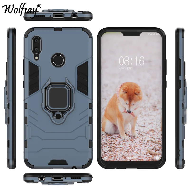 Для Huawei Nova 3 Чехол Броня Магнитная присоска подставка противоударный Полный Край