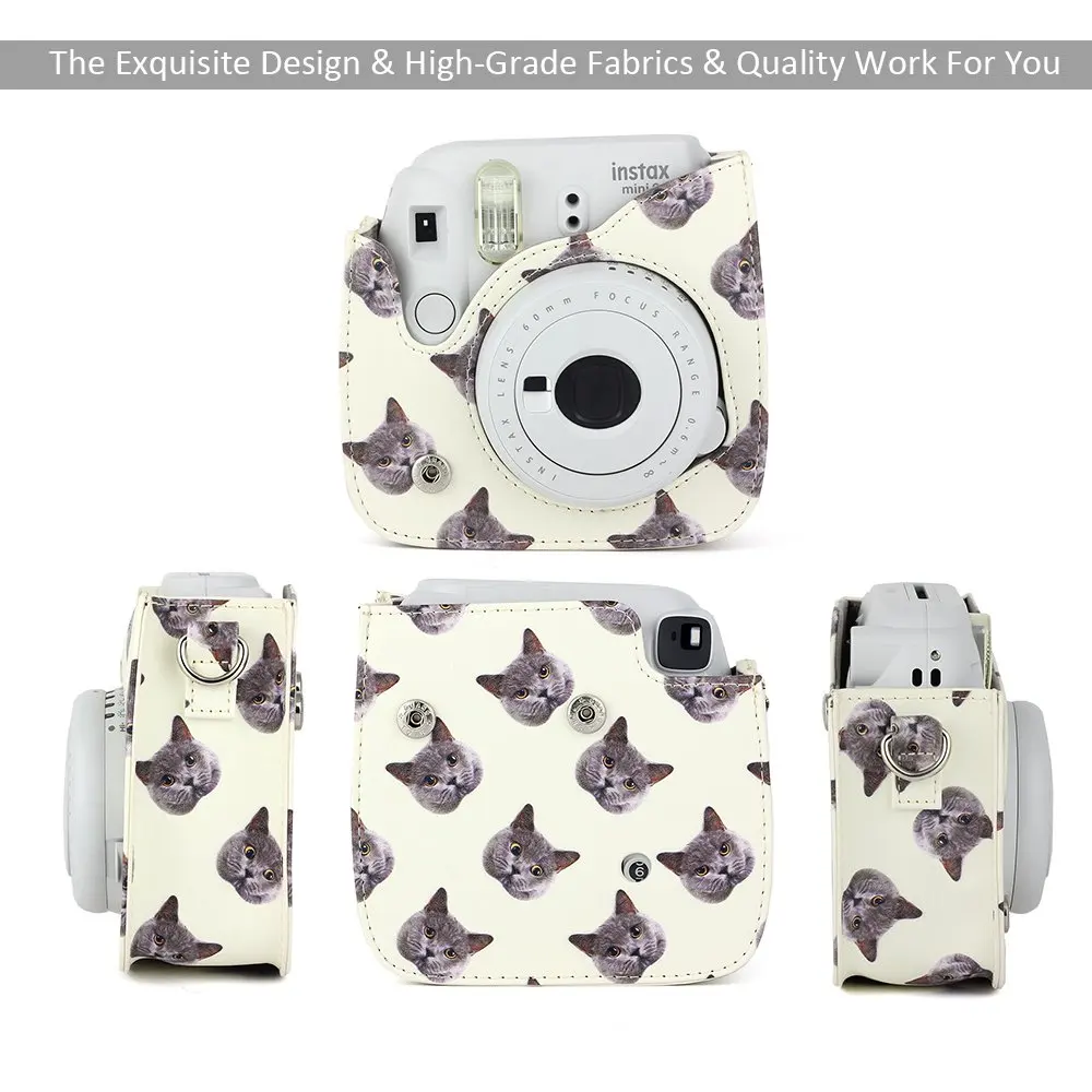 Чехол для Камеры Fujifilm Instax Mini 9 8 из искусственной кожи с плечевым ремнем |