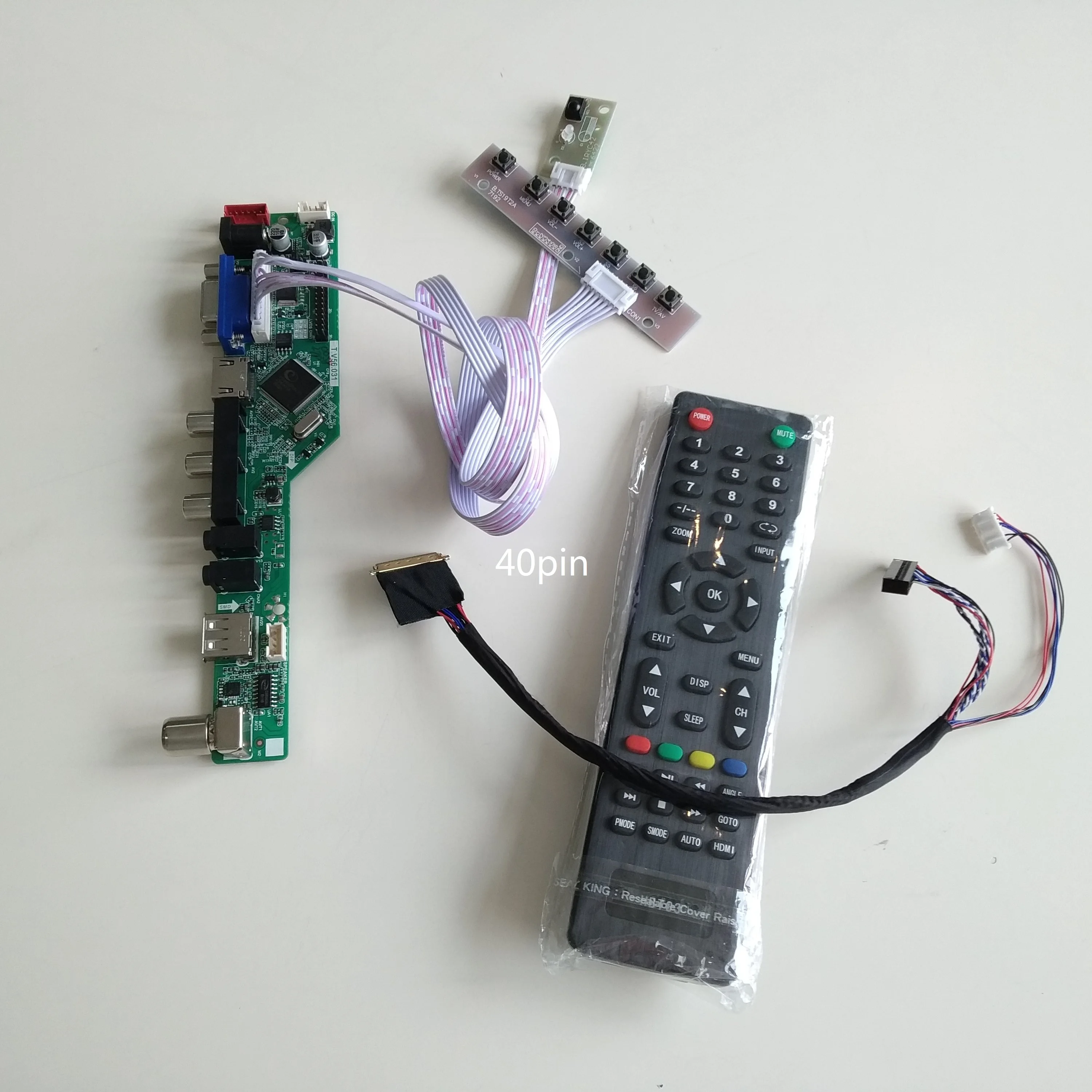 ТВ ЖК-дисплей светодиодный RF VGA AV USB HDMI-совместимый контроллер комплект доска DIY