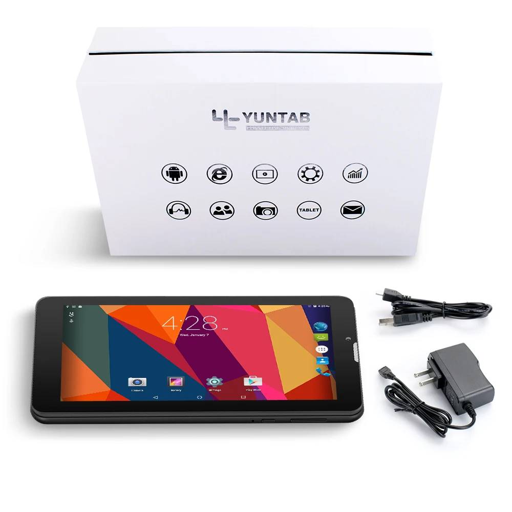 Yuntab 7 inch E706 3g Tablet PC touch screen 1024*600 Quad Core Cortex A7 with Dual Camera and SIM card | Компьютеры и офис