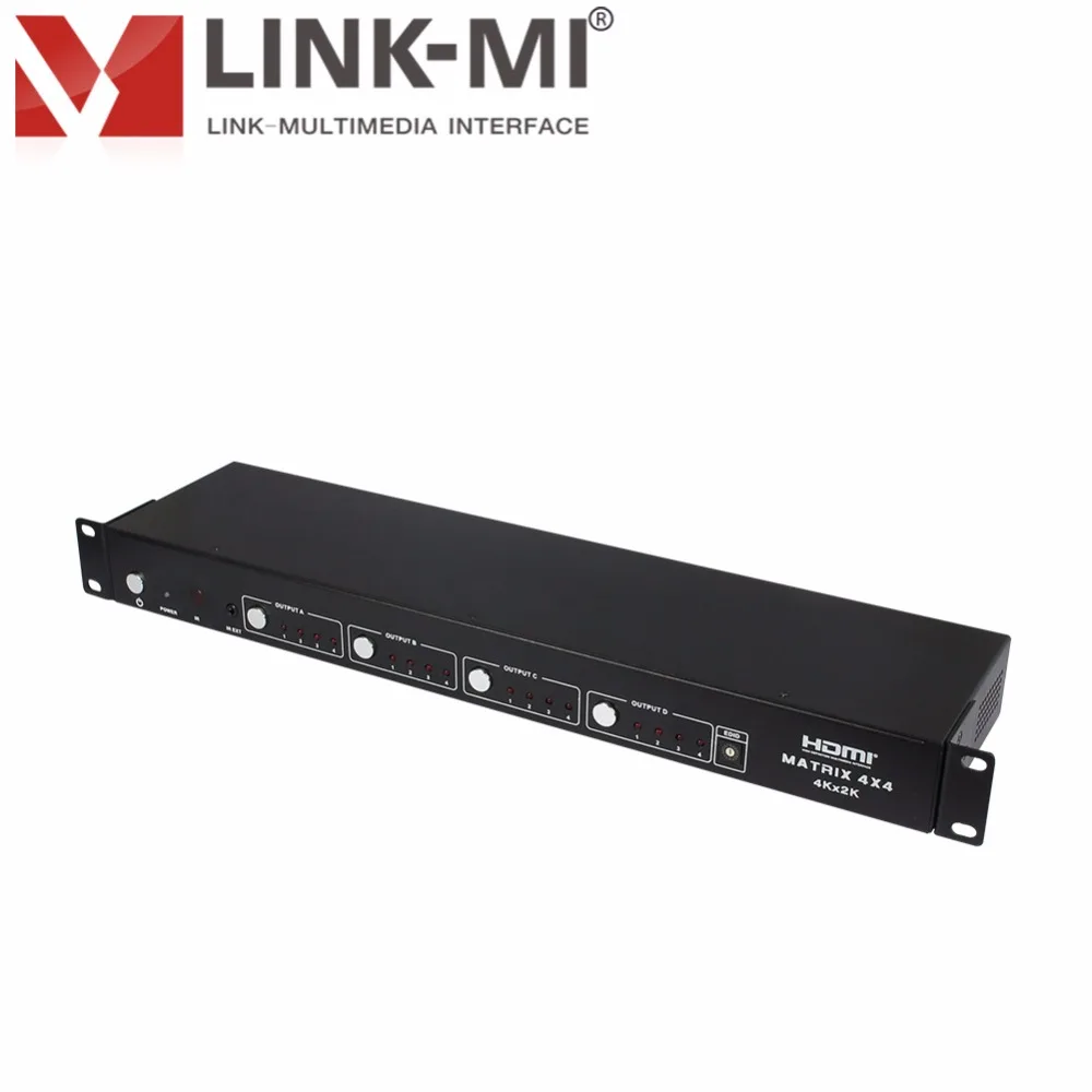 LINK-MI HDMI 4x4 видеоматричный коммутатор с ARC совместимый HDMI2.0/HDCP2.2 поддержка 4k x 2K 3D