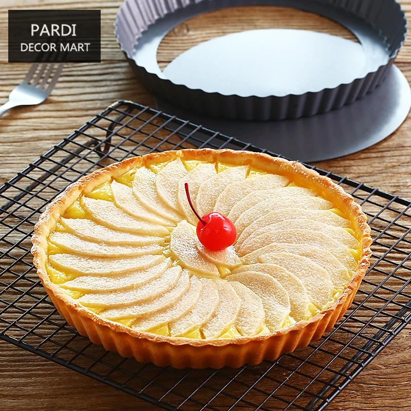 18 см Падение дна пирог сковорода для пиццы выпечки тортов фруктовый яблочный 1