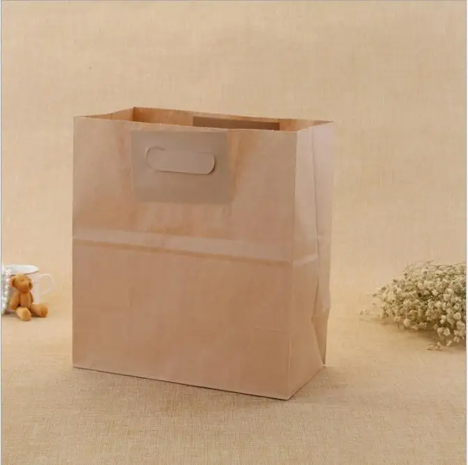 15*28*29 см 80gsm крафт бумага пакет для пищевых продуктов бумажные сумки десертный