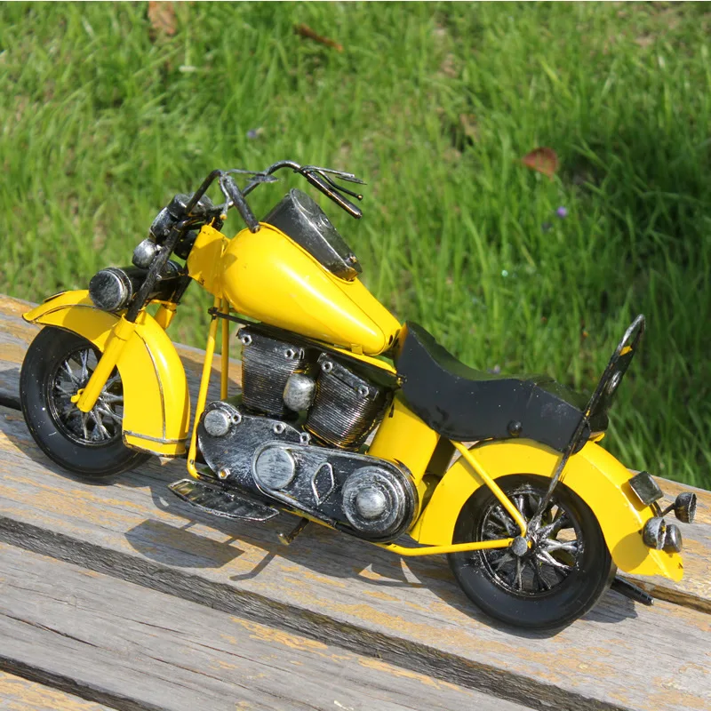 Металлическая модель мотоцикла ручной работы старинные украшения для мотора