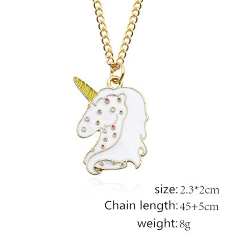 

Europe and the United States personality creative animal unicorn unicorn pendant necklace alpaca necklace female jewelry