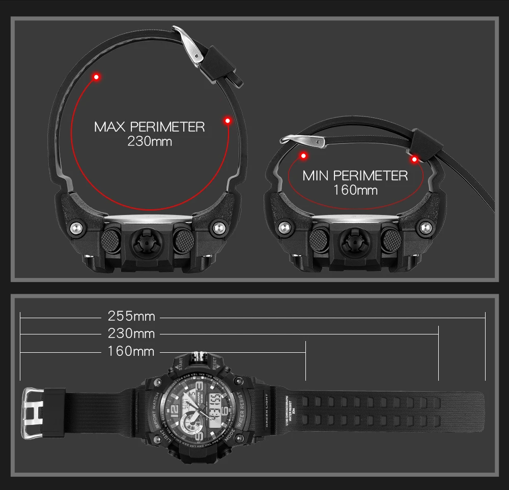 PANARS Men Military Watch 50m Waterproof Wristwatch LED Quartz Clock Sport Watch Male relogios masculino Sport S Shock Watch Men