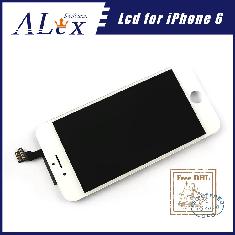 10 шт. для iPhone 6G oem стекло ЖК экран дисплей дигитайзер сборка в черный и белый 4 7