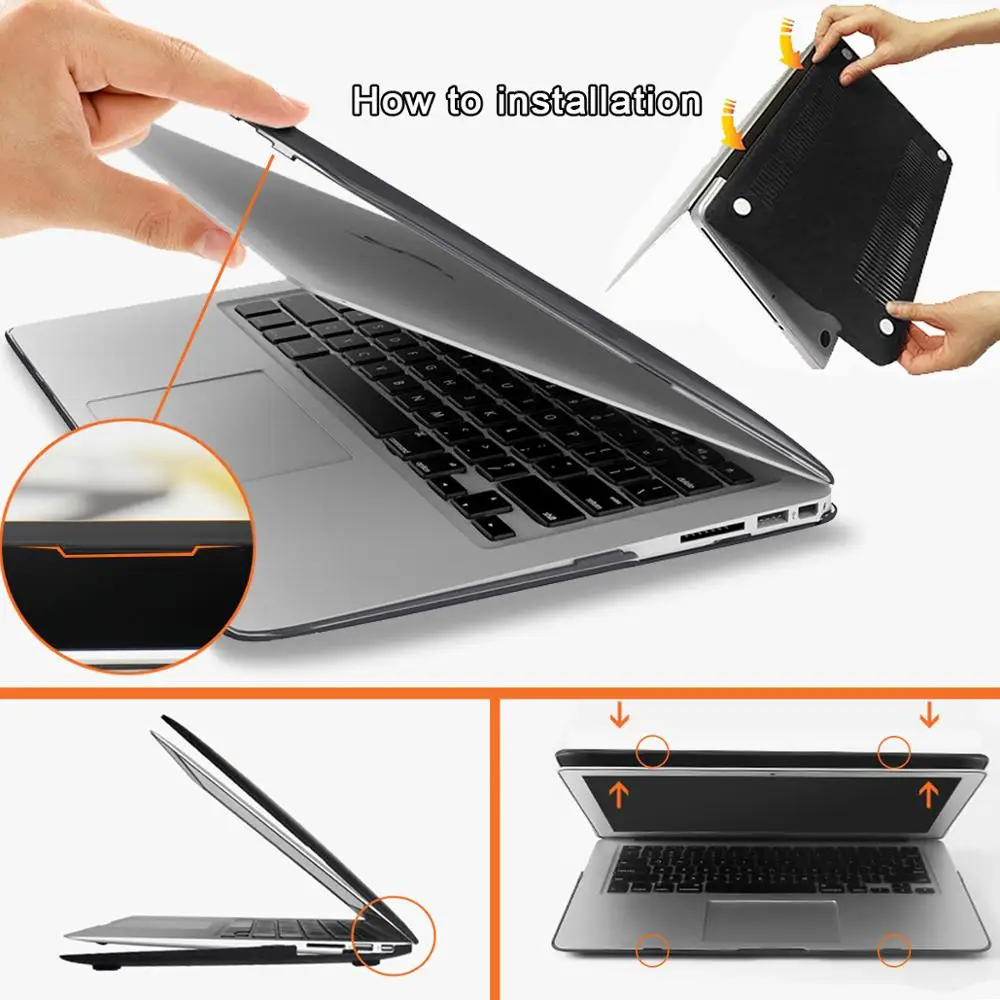 Матовый жесткий защитный чехол для ноутбука KK & LL + клавиатуры экран Apple MacBook Air Pro