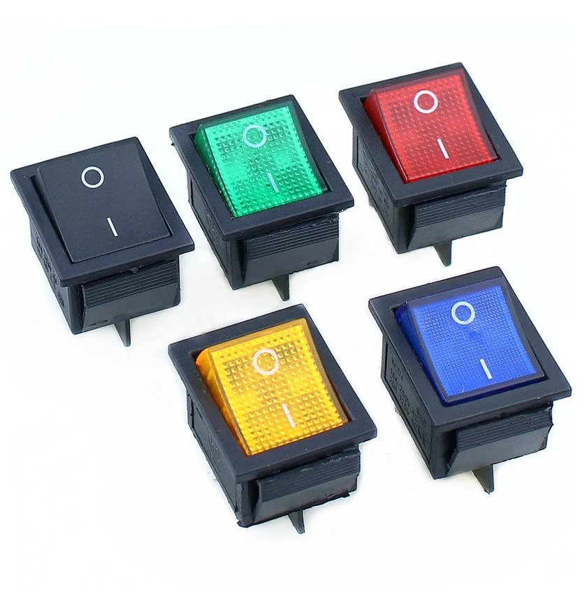 5 шт. Kcd4 корабельный переключатель с кнопкой сброса питания 4pin 2 gear 3gear lamp 16A250V