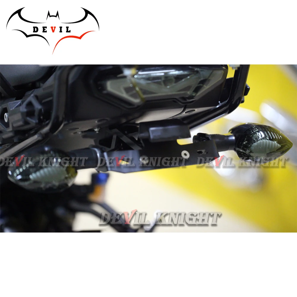 Регистрация номерных знаков Рамка Держатель для YAMAHA MT-09 FJ-09 MT09 Tracer FJ09 MT/FJ 09- крыло кронштейн светодиодный