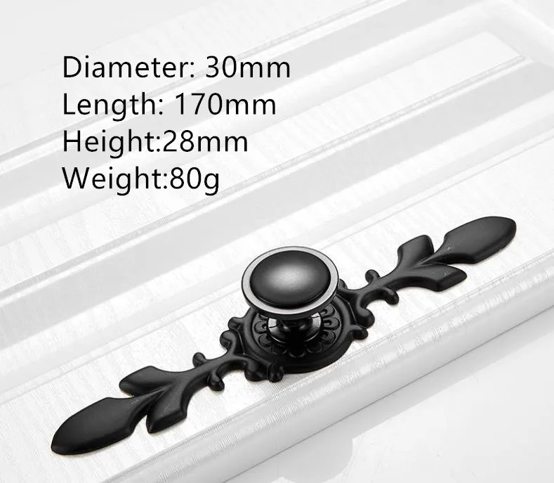 30mm x 170mm LCH Современная матовая черная Мебельная ручка, ручка для шкафа, европейский стиль, садовый шкаф, фурнитура для шкафа, дверная ручка, пианино, черный - Цвет: 30mm x 170mm