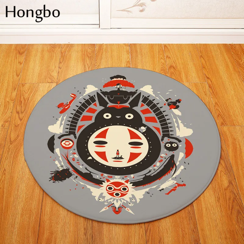 Hongbo фланелевые Противоскользящие коврики Totoro Cat милый Прямоугольный Коврик с