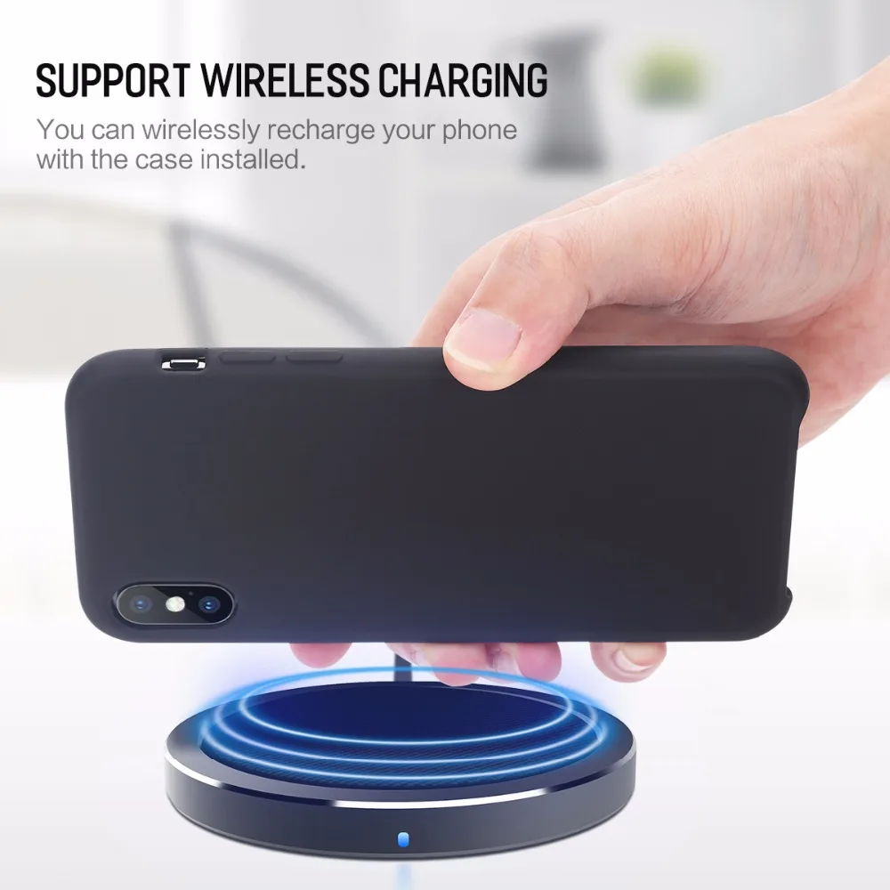 Жидкий силиконовый чехол для iPhone x 10 ROCK Оригинальный Роскошный мягкий телефона