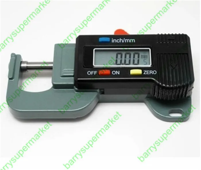 Цифровой толщиномер 0 12 7 мм микрометр для измерения толщины кожи|meter ruler|micrometer
