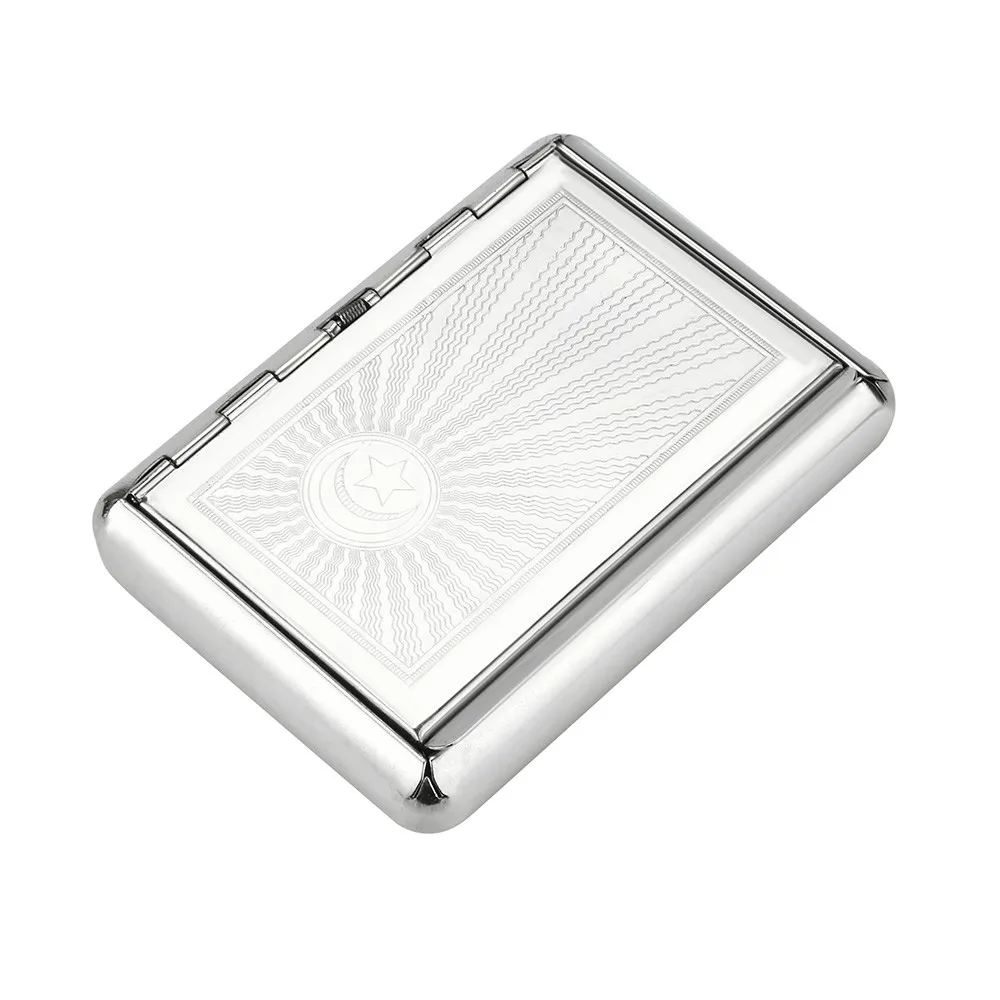 Практичная и удобная металлическая коробка для табака размер кармана (95*70 мм)