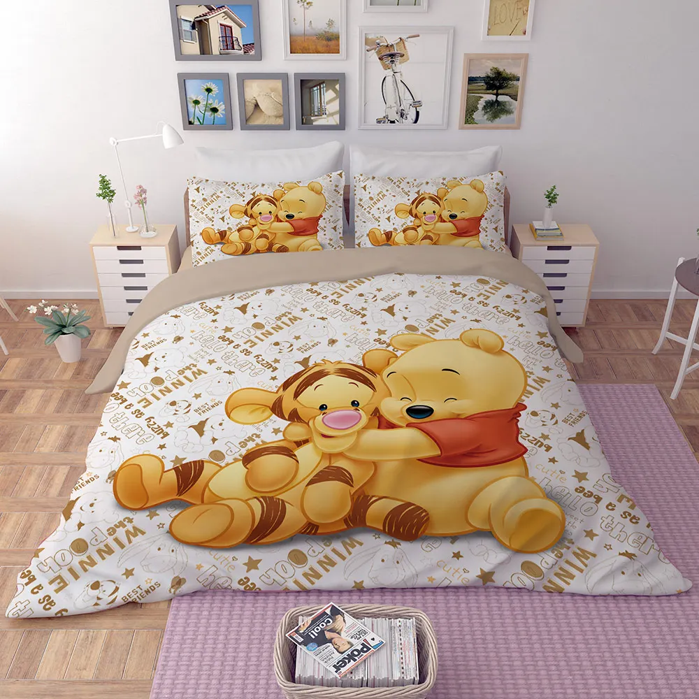 Tigger Winnie the Pooh Kids Twin Bedding Set - Duvet Cover for Boys Bedroom Decor, Available in Single, Double, Queen, and King Sizes image 3