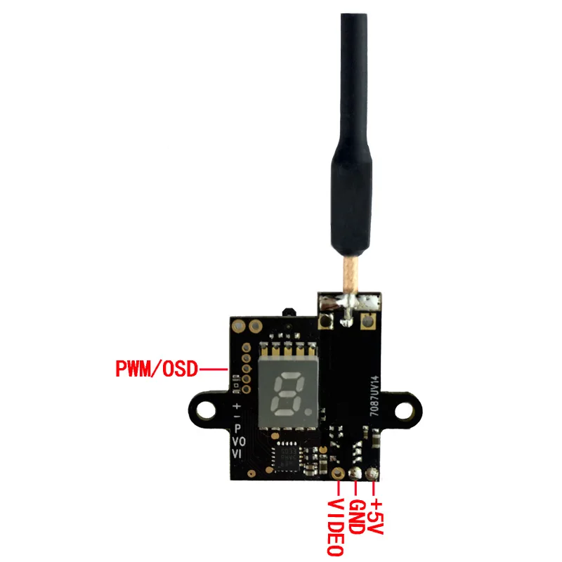 EWRF 7087U DC 5V 5 8G 48CH Raceband 25/100/200mW переключаемый модуль передатчика поддержка PWM/OSD |