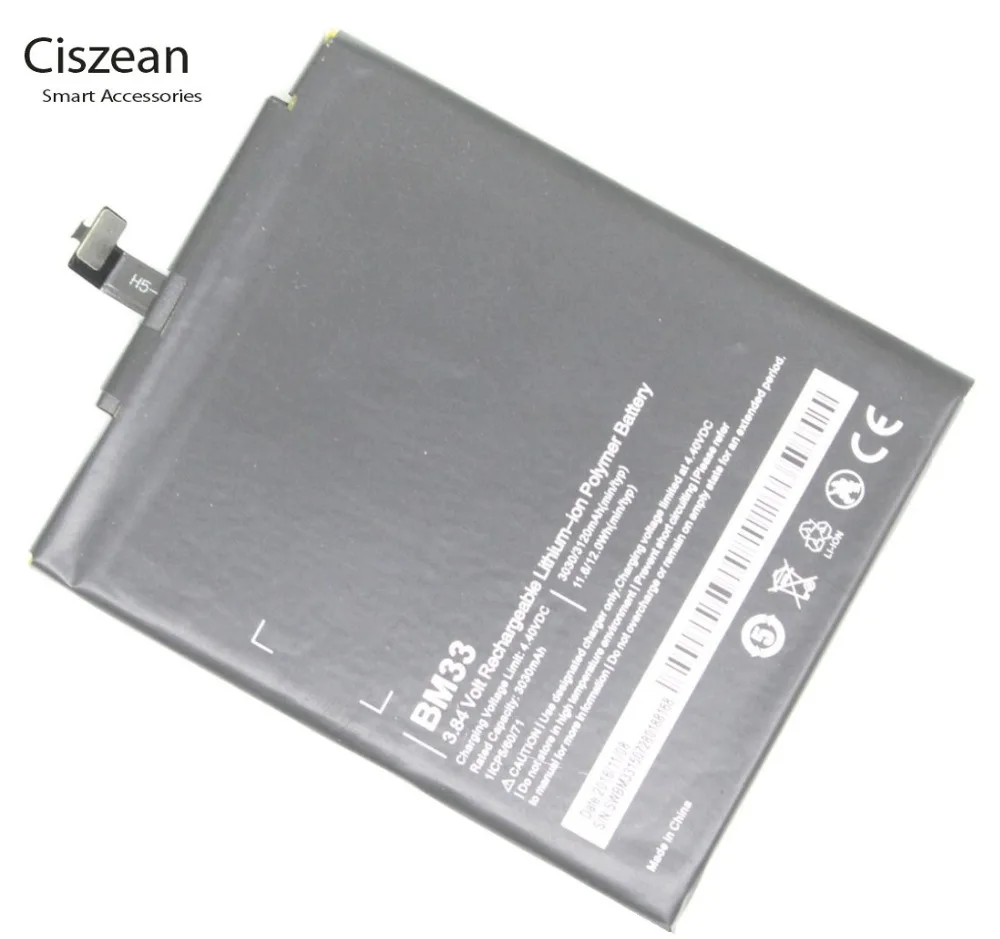 Ciszean 3030 мА/ч 11.6Wh BM33 / BM 33 3.84VDC сменная литий полимерный аккумулятор для Xiaomi Mi4i Mi 4i