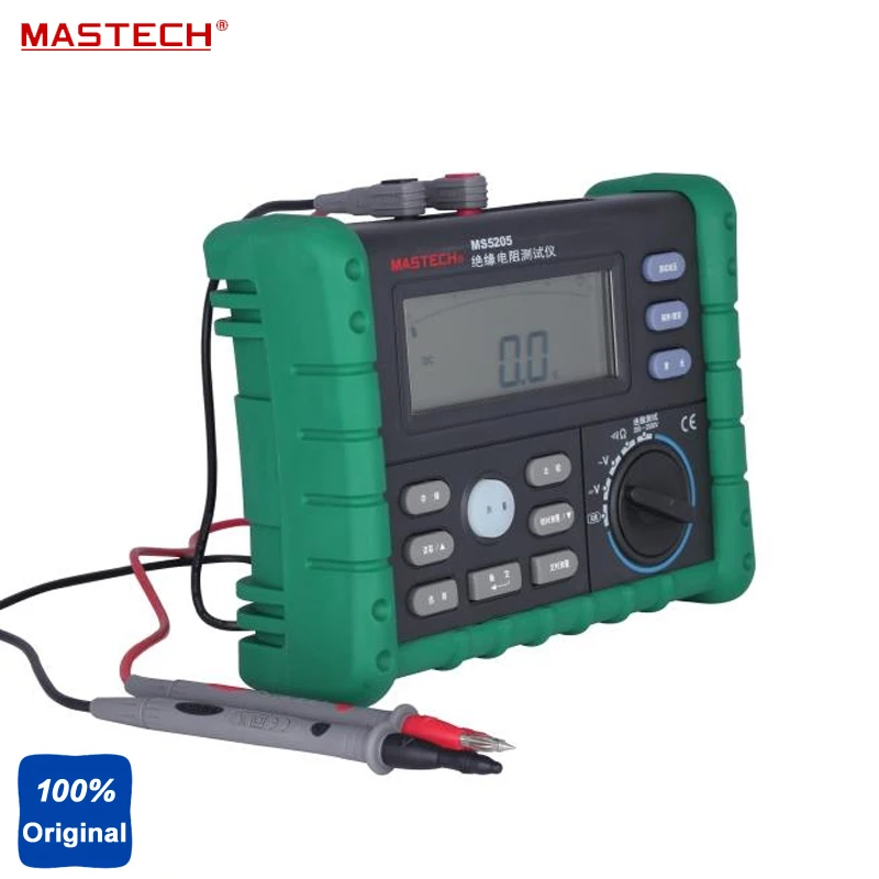 MegOhm метр Mastech MS5205 Megameter 2500 V Цифровой Измеритель сопротивления|digital insulation tester|insulation