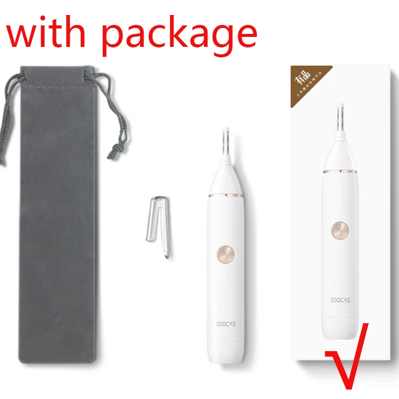With Box XIAOMI Mijia Soocas триммер для волос в носу, бровей, ушей, бритва для волос, машинка для стрижки, острое лезвие, водонепроницаемый IPX5, инструмент для чистки для мужчин и женщин H30 - Цвет: With Box