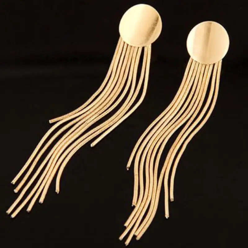 Женские длинные серьги капельки ювелирные изделия из нержавеющей стали DM40|long drop